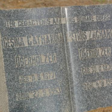 OBERHOLZER Petrus Zacharias 1871-1952 &amp; Gesina Catharina 1877-1953