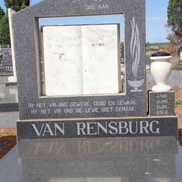 RENSBURG Ivan, van 1947-1994 &amp; Esther 1949-