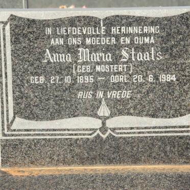 STAATS Anna Maria MOSTERT 1895-1984