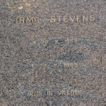 STEVENS Irma 1952-1989