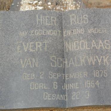 SCHALKWYK Evert Nicolaas, van 1875-1954