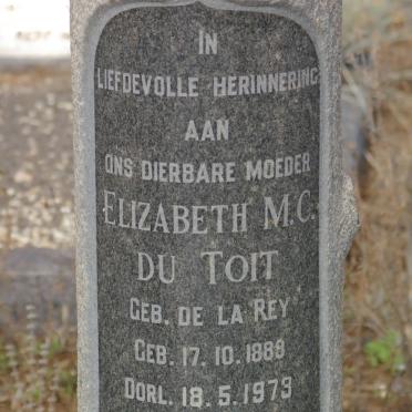 TOIT Johannes S., du 1890-1955 &amp; Elizabeth M.C. DE LA REY 1889-1973