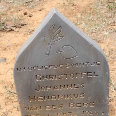 BERG Christoffel Johannes Hendrikus, van der 1926-1927