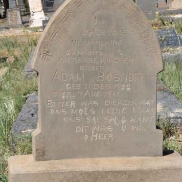BOSHOFF Adam 1922-1941