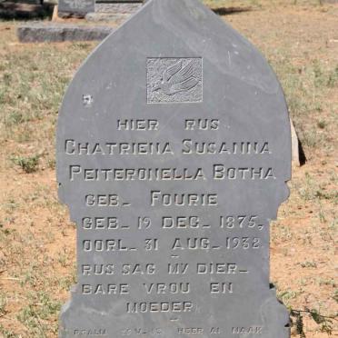 BOTHA Chatriena Susanna Peiteronella nee FOURIE 1875-1932