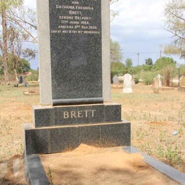BRETT Cathrina Fredrika nee DELPORT 1865-1939