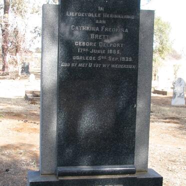 BRETT Cathrina Fredrika nee DELPORT 1865-1939