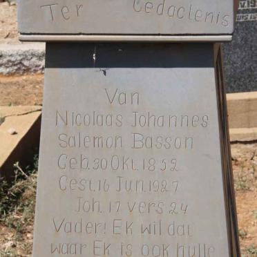 BASSON Nicolaas Johannes Salemon 1852-1927