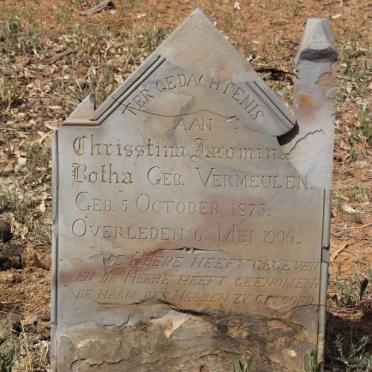 BOTHA Christina Jacomina nee VERMEULEN 1875-1906