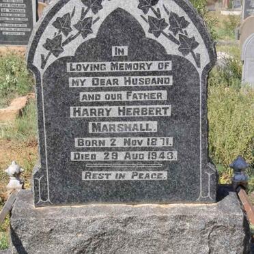 MARSHALL Harry Herbert 1871-1943