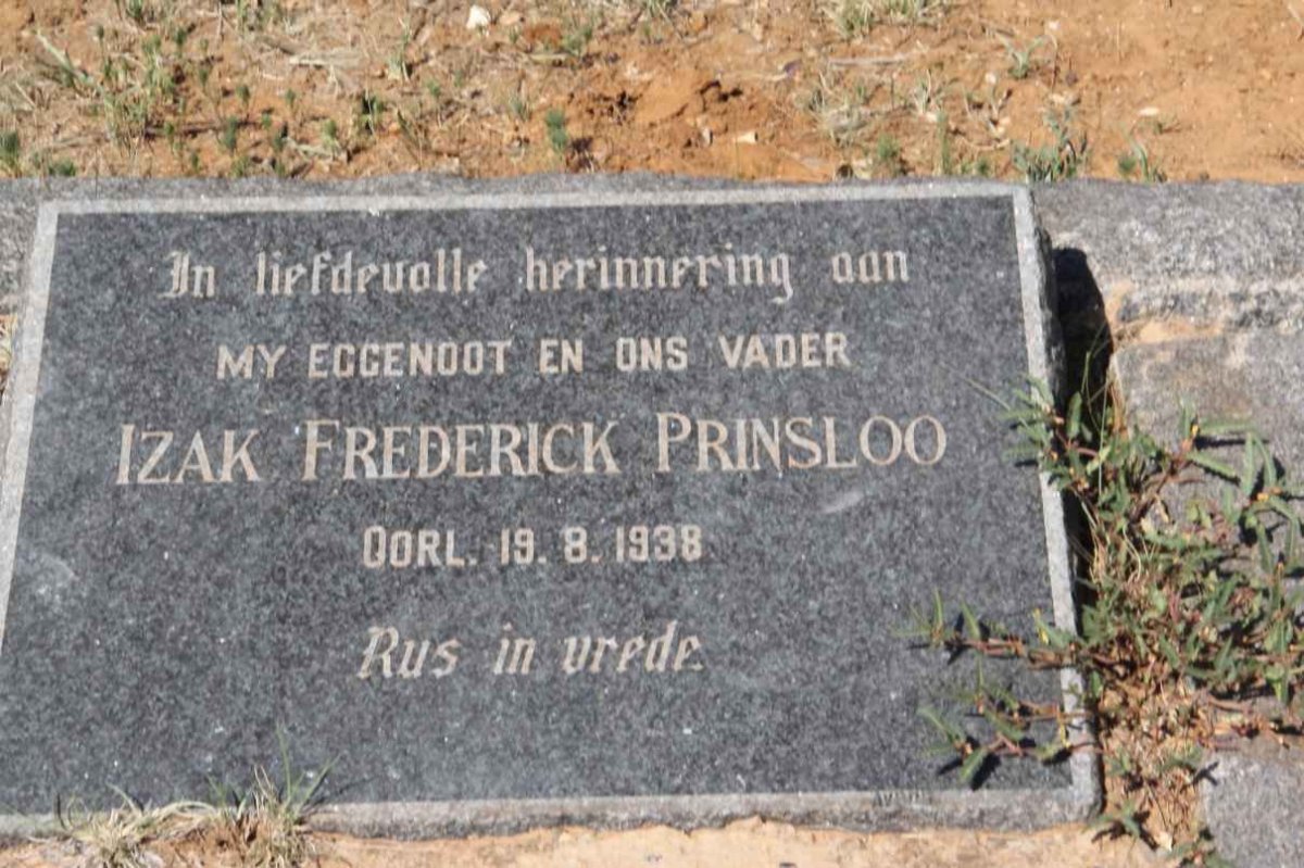 PRINSLOO Izak Frederick -1938