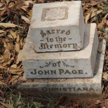 PAGE John -1898