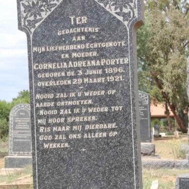 PORTER Cornelia Adreana 1896-1921