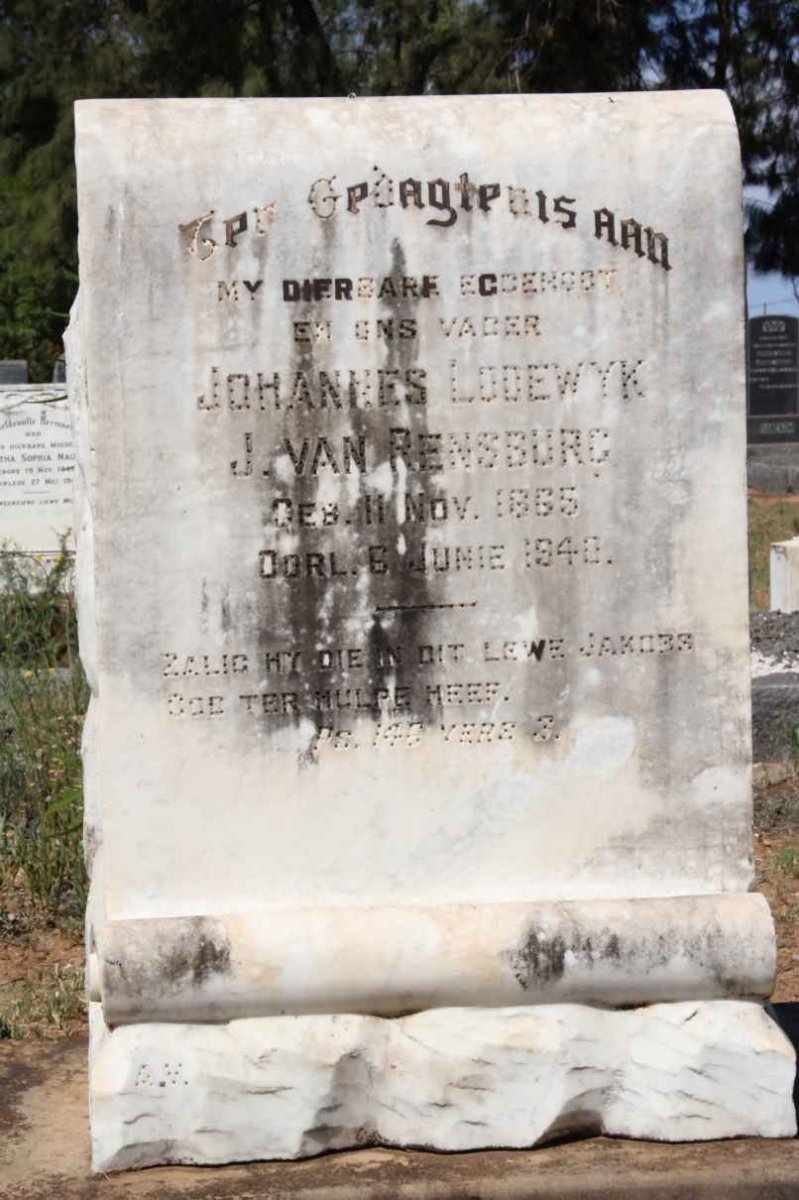 RENSBURG Johannes Lodewyk, J. van 1865-1940