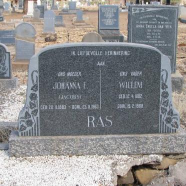 RAS Willem 1882-1968 &amp; Johanna E. JACOBS 1883-1963