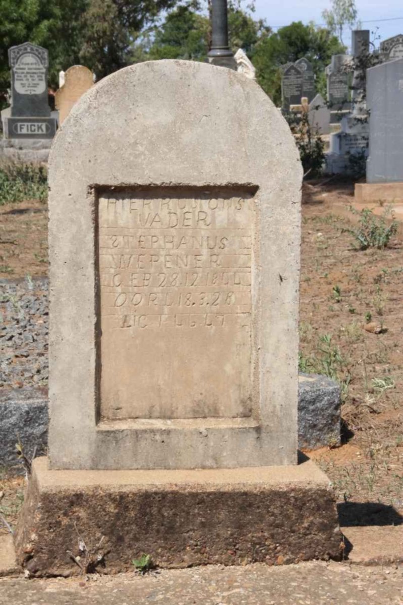 WEPENER Stephanus 1844-1928