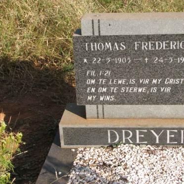 DREYER Thomas Frederick 1905-1995