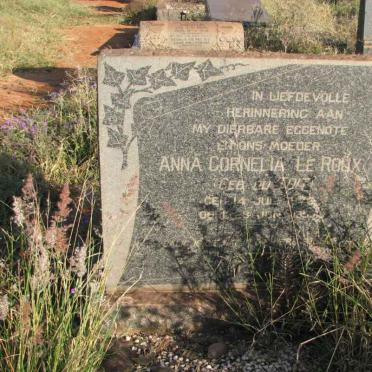 ROUX Anna Cornelia, le nee DU TOIT ?-?