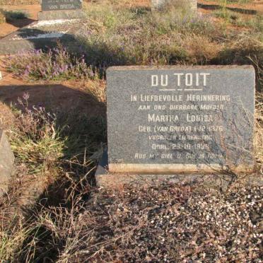 TOIT Martha Louisa, du formerly LIEBENBERG nee VAN BREDA 1876-19??