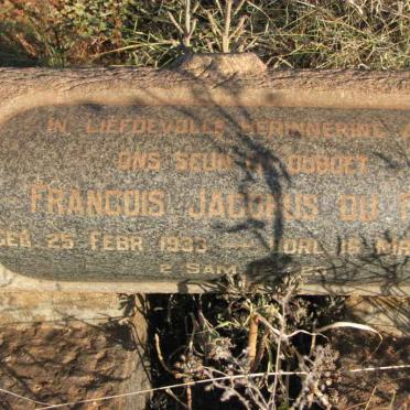 TOIT Francois Jacobus, du 1933-1958