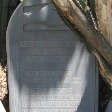 CRONJE Jan 1861-1944
