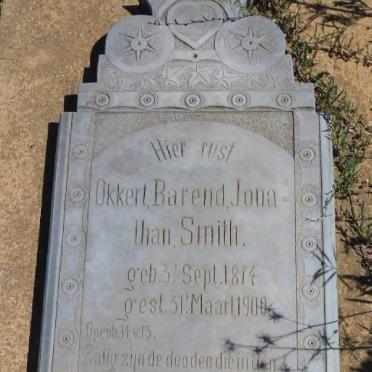 SMITH Okkert Barend Jonathan 1874-1900