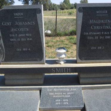SMITH Gert Johannes Jacobus 1878-1941 &amp; Magdalena Christina PIENAAR 1879-1962