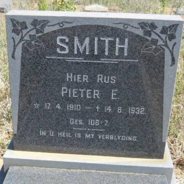 SMITH Pieter E. 1910-1932