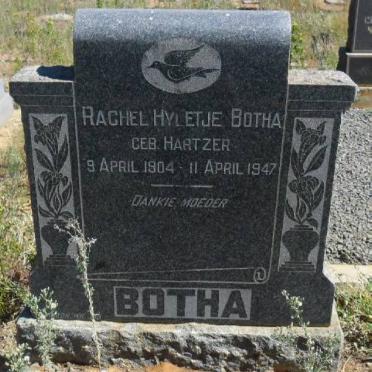 BOTHA Rachel Hyletje nee HARTZER 1904-1947