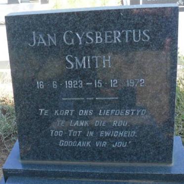 SMITH Jan Gysbertus 1923-1972