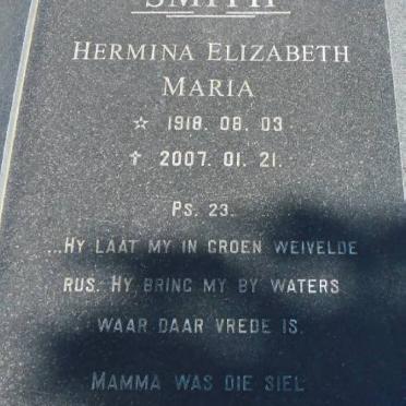 SMITH Hermina Elizabeth Maria 1918-2007