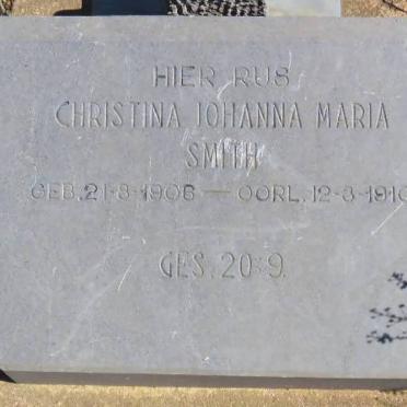 SMITH Christina Johanna Maria 1906-1910