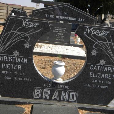 BRAND Christiaan Pieter 1914-1984 &amp; Catharina Elizabeth 1922-1983