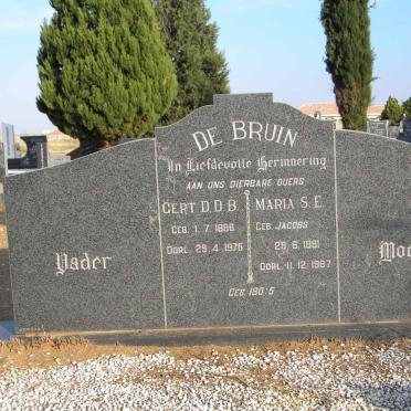 BRUIN Gert D.D.B., de 1886-1976 &amp; Maria S.E. JACOBS 1891-1967