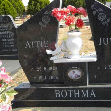 BOTHMA Attie 1948-2005 &amp; Judith 1952-