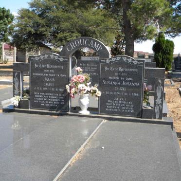 CROUCAMP Jacob 1924-1987 &amp; Susannah Johanna 1924-2008