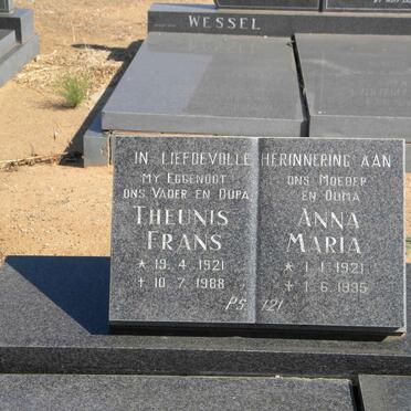 KRUGER Theunis Frans 1921-1988 &amp; Anna Maria 1921-1995