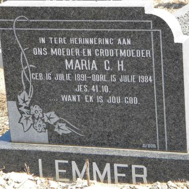 LEMMER Maria C.H. 1891-1984