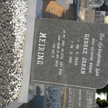 MEIRING George Johan 1929-1981