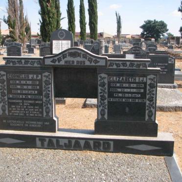 TALJAARD Cornelus J.P. 1887-1960 &amp; Elizabeth I.J. 1894-1981