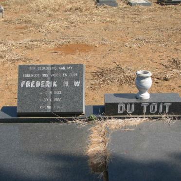 TOIT Frederick H.W., du 1903-1986