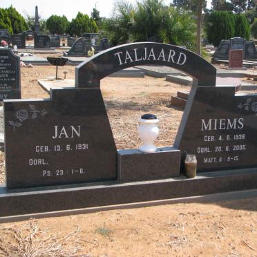 TALJAARD Jan 1831- &amp; Miems 1938-2005