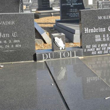 TOIT Jan C., du 1904-1974 &amp; Hendrina Carolina 1908-2002
