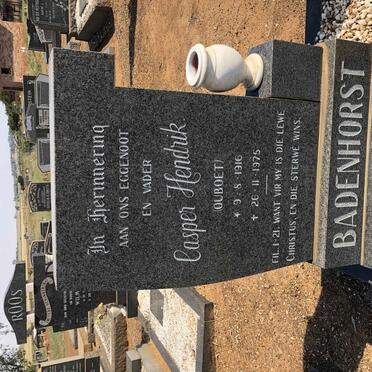 BADENHORST Casper Hendrik 1916-1975