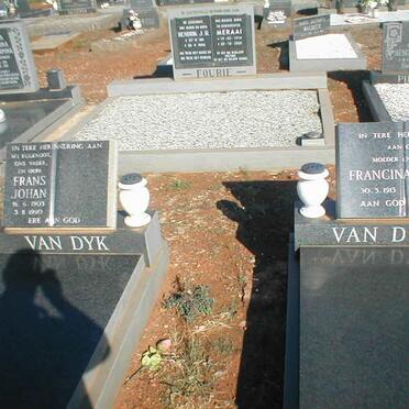 DYK Frans Johan, van 1903-1990 &amp; Francina Maria 1913-1993