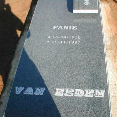 EEDEN Fanie, van 1916-1997