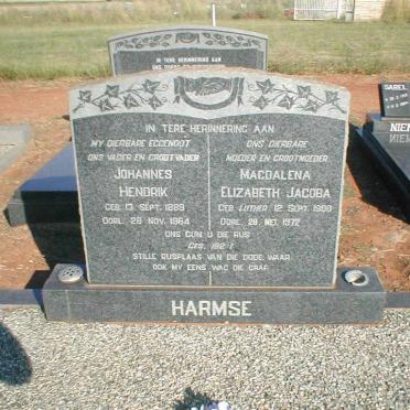 HARMSE Johannes Hendrik 1889-1964 &amp; Magdalena Elizabeth Jacoba LUTHER 1900-1972