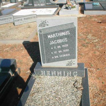 HENNING Marthinus Jacobus 1938-1992
