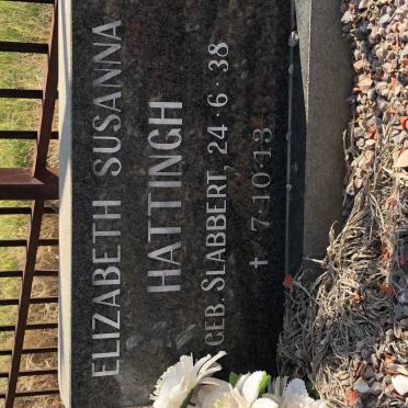 HATTINGH Paul Bester 1934-2013 &amp; Elizabeth Susanna SLABBERT 1938 -2013