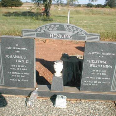 HENNING Johannes Daniel 1893-1986 &amp; Christina Wilhelmina 1900-1978